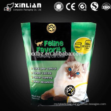 Stand up resealable bentonite cat litter packaging bag